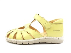 Angulus light yellow sandal med hjerte og glitter